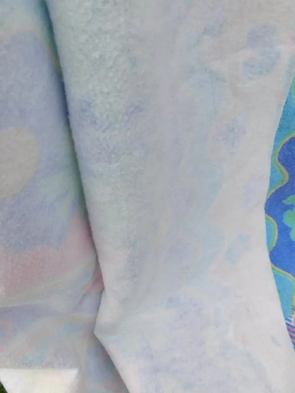 Vintage Flannel Twin Throw Blanket 88 x 60 Blue Pink Flamingos Beach Raw Hem